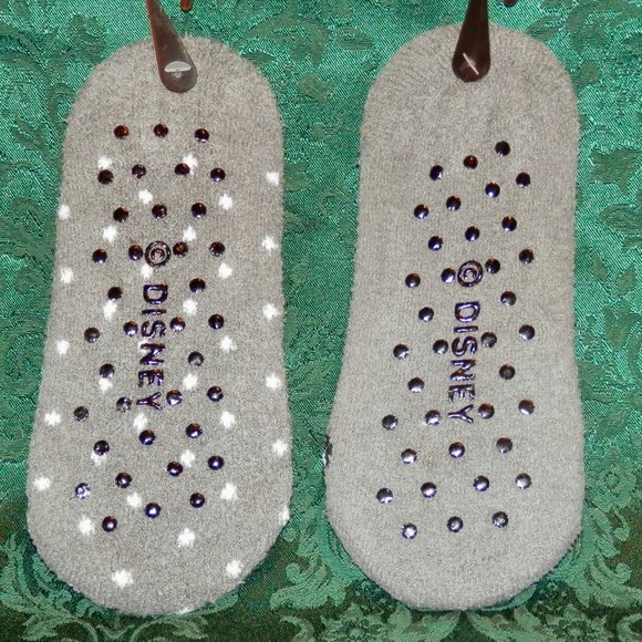 DISNEY URSULA AND MINNIE MOUSE SLIP ON LINER SOCKS WITH GRIPPERS * 2 PAIR SET * - Picture 4 of 4